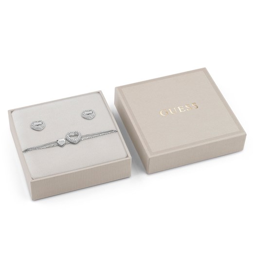 Zestaw bransoletka i kolczyki Guess JUBS05 075JW Srebrny Guess S eobuwie.pl