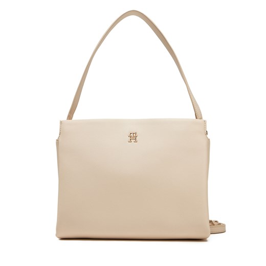 Torebka Tommy Hilfiger Th Legacy Med Satchel AW0AW17173 Écru Tommy Hilfiger one size eobuwie.pl