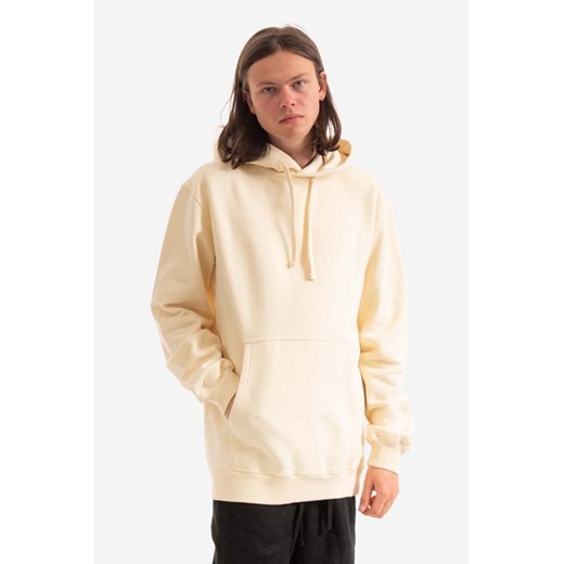 Maharishi bluza bawełniana Miltype męska kolor beżowy z kapturem z aplikacją 9756.ECRU-ECRU ze sklepu ANSWEAR.com w kategorii Bluzy męskie - zdjęcie 177722448