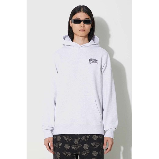 Billionaire Boys Club bluza bawełniana męska kolor szary z kapturem z nadrukiem ze sklepu ANSWEAR.com w kategorii Bluzy męskie - zdjęcie 177722495
