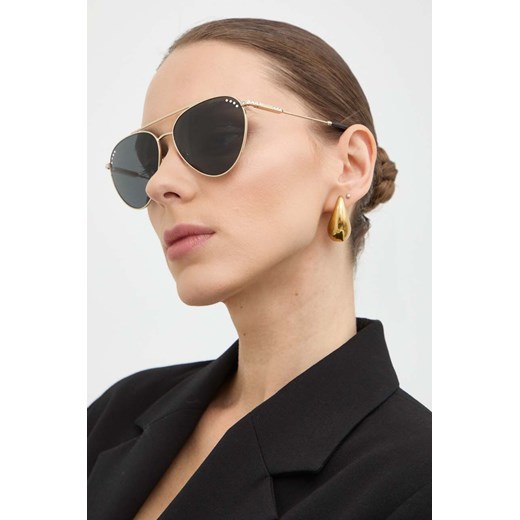 Jimmy Choo okulary przeciwsłoneczne damskie kolor czarny 0JC4002B ze sklepu ANSWEAR.com w kategorii Okulary przeciwsłoneczne damskie - zdjęcie 177726165