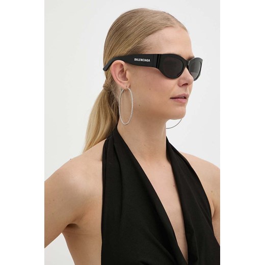 Balenciaga okulary przeciwsłoneczne damskie kolor czarny BB0330SK ze sklepu ANSWEAR.com w kategorii Okulary przeciwsłoneczne damskie - zdjęcie 177726175