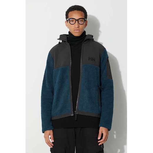 Helly Hansen bluza sportowa PATROL PILE kolor granatowy 53678 ze sklepu ANSWEAR.com w kategorii Bluzy męskie - zdjęcie 177728637