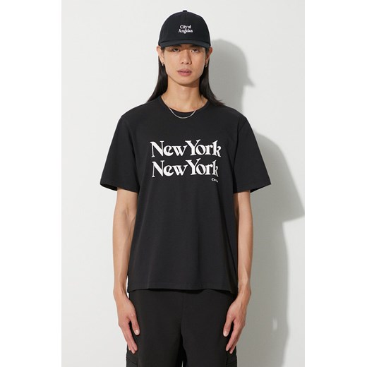 Corridor t-shirt bawełniany New York New York męski kolor czarny z nadrukiem TS0008-BLK ze sklepu ANSWEAR.com w kategorii T-shirty męskie - zdjęcie 177730045