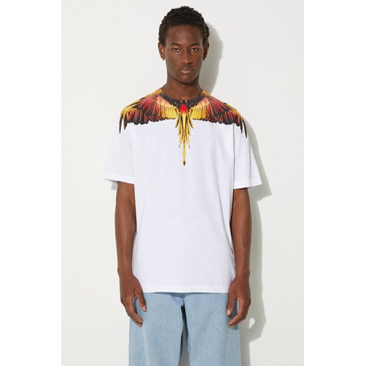 Marcelo Burlon t-shirt bawełniany Icon Wings Basic Tee męski kolor biały z nadrukiem CMAA056F24JER0010125 ze sklepu ANSWEAR.com w kategorii T-shirty męskie - zdjęcie 177747487