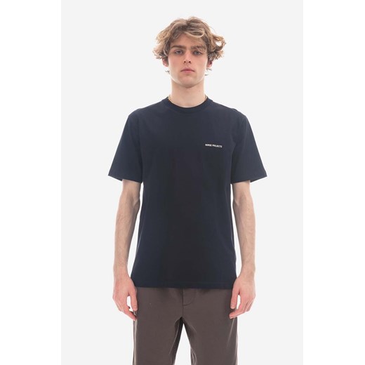 Norse Projects t-shirt bawełniany kolor granatowy gładki N01.0606.7004-7004 ze sklepu ANSWEAR.com w kategorii T-shirty męskie - zdjęcie 177749258