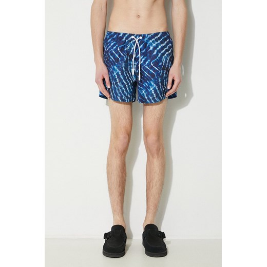 Marcelo Burlon szorty kąpielowe Aop Sound Waves Swim Short kolor niebieski CMFA003S24FAB0024501 ze sklepu ANSWEAR.com w kategorii Kąpielówki - zdjęcie 177749309