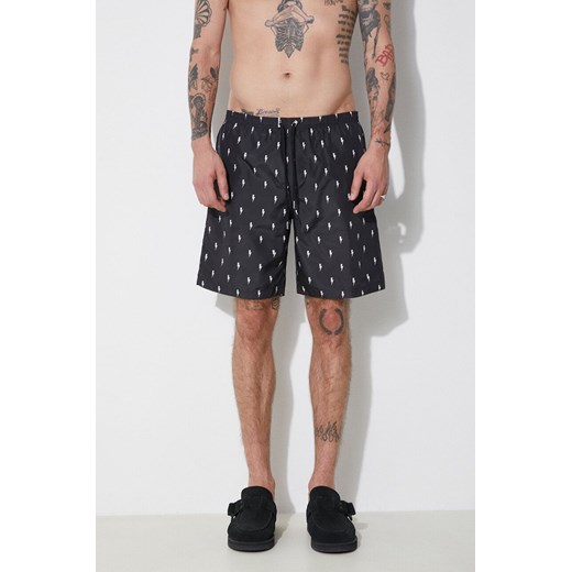 Neil Barrett szorty kąpielowe All-Over Micro Bolts Swim Long Shorts kolor czarny MY58026B-Y068-524N ze sklepu ANSWEAR.com w kategorii Kąpielówki - zdjęcie 177749318