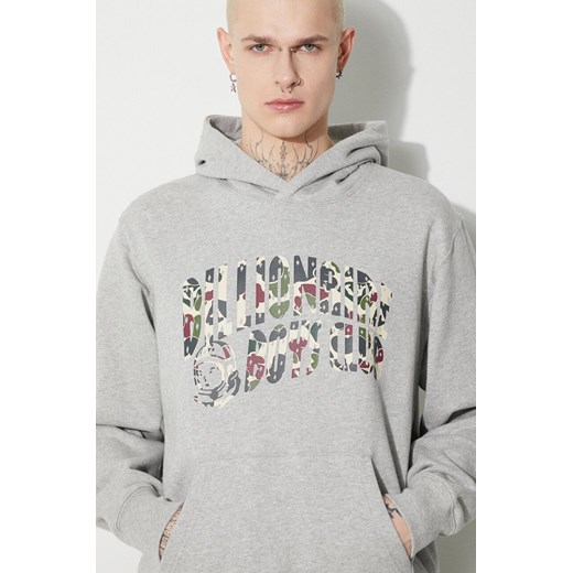 Billionaire Boys Club bluza bawełniana Duck Camo Arch Logo Popover męska kolor szary z kapturem z nadrukiem B23432 ze sklepu ANSWEAR.com w kategorii Bluzy męskie - zdjęcie 177749369