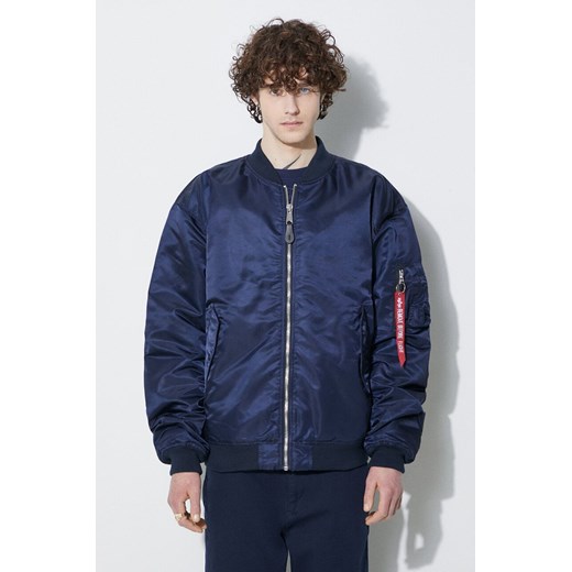 Alpha Industries kurtka bomber MA-1 CS męski kolor granatowy przejściowa oversize 136136 ze sklepu ANSWEAR.com w kategorii Kurtki męskie - zdjęcie 177749758