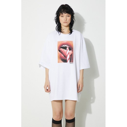 Fiorucci t-shirt bawełniany Mouth Print Boxy T-Shirt damski kolor biały W01FPTSH102CJ01WH04 ze sklepu ANSWEAR.com w kategorii Bluzki damskie - zdjęcie 177750648