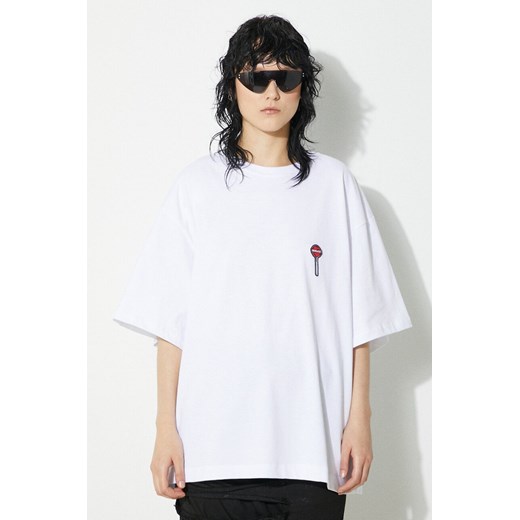 Fiorucci t-shirt bawełniany Lollipop Patch Boxy T-Shirt kolor biały gładki M01FPTSH103CJ01WH03 ze sklepu ANSWEAR.com w kategorii T-shirty męskie - zdjęcie 177750677