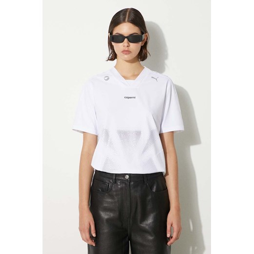 Coperni t-shirt PUMA x COPERNI Football Jersey damski kolor biały 62798202 ze sklepu ANSWEAR.com w kategorii Bluzki damskie - zdjęcie 177750696