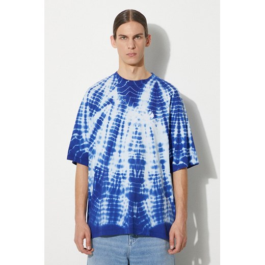 Marcelo Burlon t-shirt bawełniany Aop Soundwaves Over męski kolor niebieski gładki CMAA054S24JER0044501 ze sklepu ANSWEAR.com w kategorii T-shirty męskie - zdjęcie 177750949