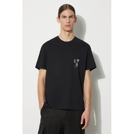 Neil Barrett t-shirt bawełniany Slim &quot;For You&quot; męski kolor czarny z nadrukiem MY70267A-Y526-524N ze sklepu ANSWEAR.com w kategorii T-shirty męskie - zdjęcie 177751049