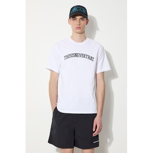 thisisneverthat t-shirt Arch-Logo Tee męski kolor biały z nadrukiem TN240TTSST04 ze sklepu ANSWEAR.com w kategorii T-shirty męskie - zdjęcie 177751067