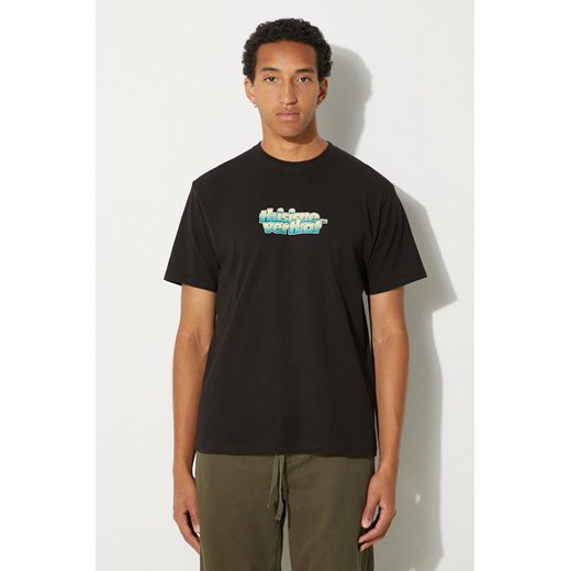 thisisneverthat t-shirt bawełniany Gradient OL-Logo Tee męski kolor czarny z nadrukiem TN241TTSST11 ze sklepu ANSWEAR.com w kategorii T-shirty męskie - zdjęcie 177751079