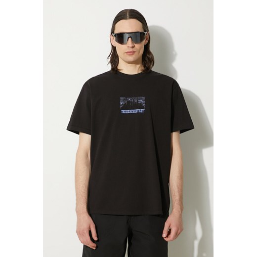 thisisneverthat t-shirt bawełniany Nightmare Tee męski kolor czarny z nadrukiem TN241TTSST16 ze sklepu ANSWEAR.com w kategorii T-shirty męskie - zdjęcie 177751085