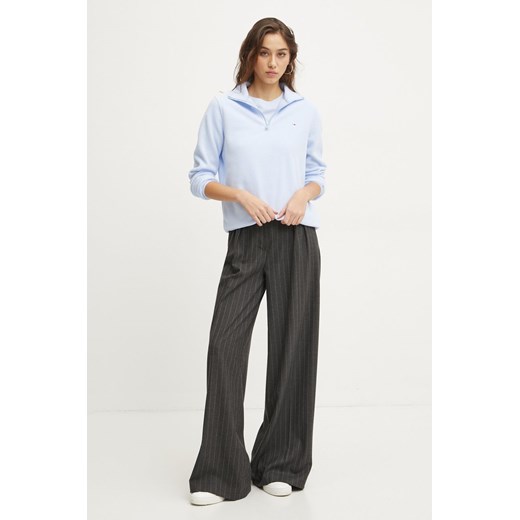 Tommy Jeans t-shirt bawełniany damski kolor niebieski DW0DW20459 ze sklepu ANSWEAR.com w kategorii Bluzki damskie - zdjęcie 177764665