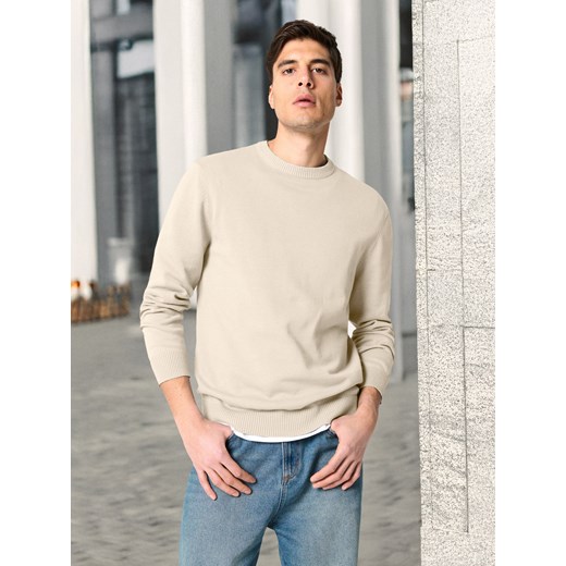 Sinsay - Sweter z okrągłym dekoltem - beżowy Sinsay XXL Sinsay