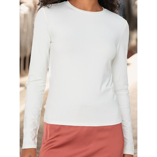 Sinsay - Koszulka z długimi rękawami - kremowy Sinsay L Sinsay