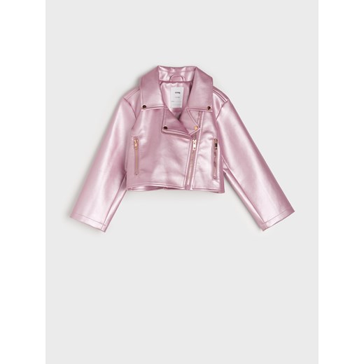 Sinsay - Kurtka ramoneska - różowy Sinsay 140 Sinsay