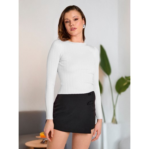 Sinsay - Sweter w prążek - kremowy Sinsay XS Sinsay