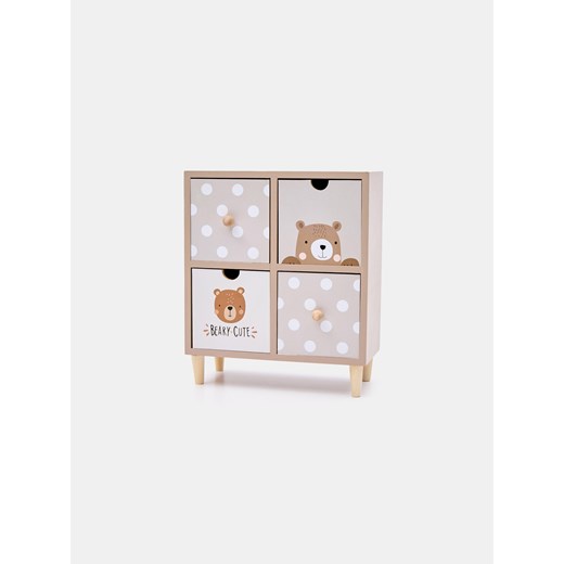 Sinsay - Szafka z czterema szufladami - beżowy Sinsay One Size Sinsay