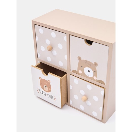 Sinsay - Szafka z czterema szufladami - beżowy Sinsay One Size Sinsay