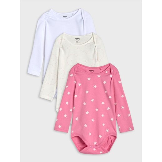 Sinsay - Body 3 pack - biały ze sklepu Sinsay w kategorii Body niemowlęce - zdjęcie 177785799