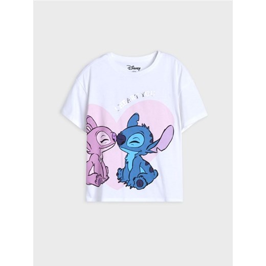 Sinsay - Koszulka Stitch - biały ze sklepu Sinsay w kategorii Bluzki dziewczęce - zdjęcie 177786079