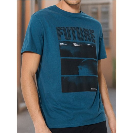 Sinsay - Koszulka - niebieski ze sklepu Sinsay w kategorii T-shirty męskie - zdjęcie 177786317