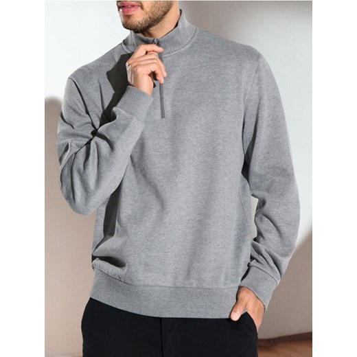 Sinsay - Bluza z półgolfem - szary ze sklepu Sinsay w kategorii Bluzy męskie - zdjęcie 177786365