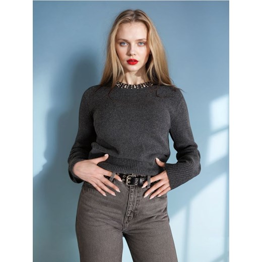 Sinsay - Sweter - szary Sinsay XXS okazyjna cena Sinsay