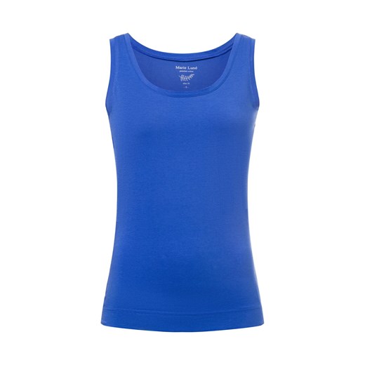 Marie Lund Top damski Kobiety Bawełna błękit królewski jednolity ze sklepu vangraaf w kategorii Bluzki damskie - zdjęcie 177787798