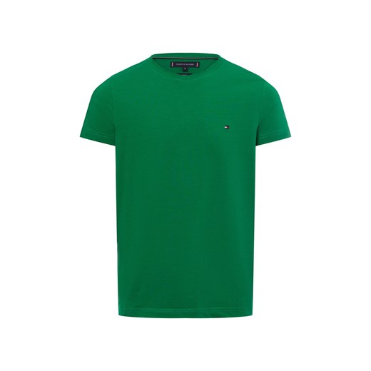 Tommy Hilfiger T-shirt męski Mężczyźni Dżersej jodłowy jednolity ze sklepu vangraaf w kategorii T-shirty męskie - zdjęcie 177787808