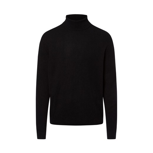 Andrew James Sweter z dodatkiem kaszmiru Mężczyźni Wełna czarny jednolity XXXL vangraaf