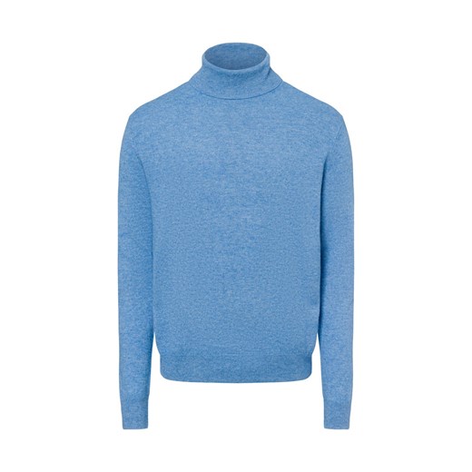 Andrew James Sweter z dodatkiem kaszmiru Mężczyźni Wełna jasnoniebieski marmurkowy ze sklepu vangraaf w kategorii Swetry męskie - zdjęcie 177787848