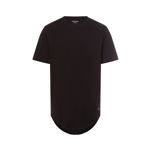 Jack & Jones T-shirt męski Mężczyźni Bawełna czarny jednolity ze sklepu vangraaf w kategorii T-shirty męskie - zdjęcie 177787857