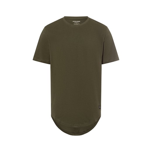 Jack & Jones T-shirt męski Mężczyźni Bawełna oliwkowy jednolity ze sklepu vangraaf w kategorii T-shirty męskie - zdjęcie 177787858