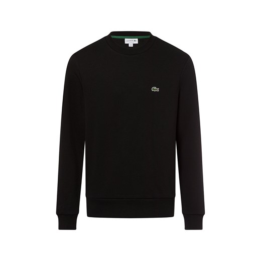 Lacoste Męska bluza nierozpinana Mężczyźni Materiał dresowy czarny jednolity ze sklepu vangraaf w kategorii Bluzy męskie - zdjęcie 177787877