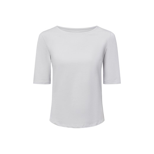 Franco Callegari T-shirt damski Kobiety Dżersej jasny szary jednolity ze sklepu vangraaf w kategorii Bluzki damskie - zdjęcie 177787898