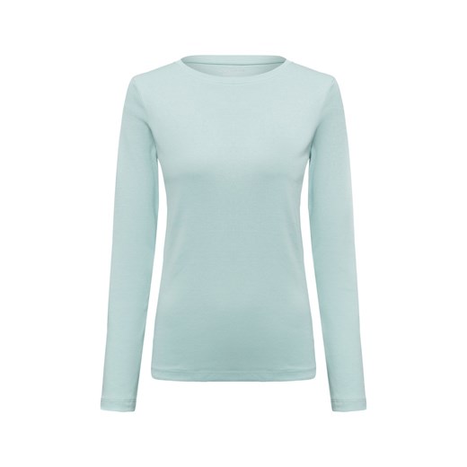 brookshire Damska koszulka z długim rękawem Kobiety Bawełna miętowy jednolity ze sklepu vangraaf w kategorii Bluzki damskie - zdjęcie 177787917