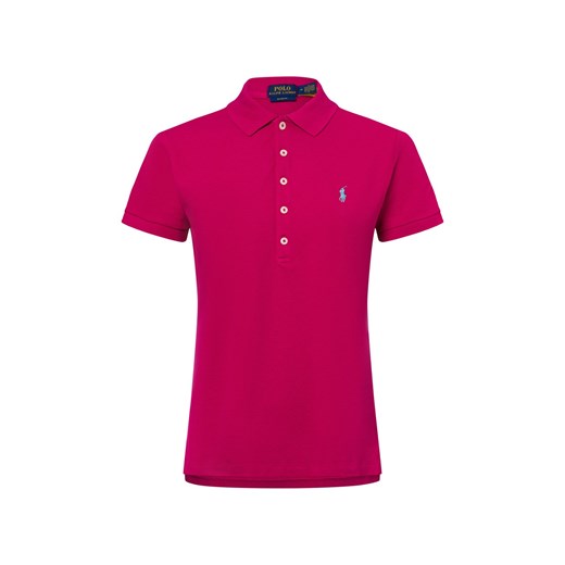 Polo Ralph Lauren Damska koszulka polo Kobiety Bawełna wyrazisty róż jednolity ze sklepu vangraaf w kategorii Bluzki damskie - zdjęcie 177787925