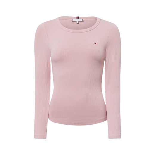 Tommy Hilfiger Damska koszulka z długim rękawem Kobiety wiskoza różowy jednolity ze sklepu vangraaf w kategorii Bluzki damskie - zdjęcie 177787977