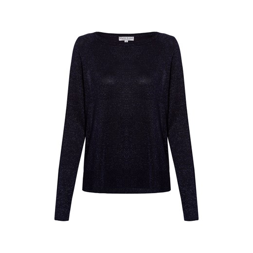 Marie Lund Sweter damski Kobiety wiskoza granatowy jednolity - id: 709567-0006-09940 - marki Marie Lund - 177788165 Marie Lund Sweter damski Kobiety wiskoza granatowy jednolity ze sklepu vangraaf w kategorii Bluzki damskie - zdjęcie 177788165