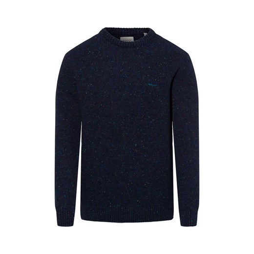 Gant Męski sweter z dzianiny Mężczyźni Wełna granatowy jednolity Gant XL vangraaf wyprzedaż