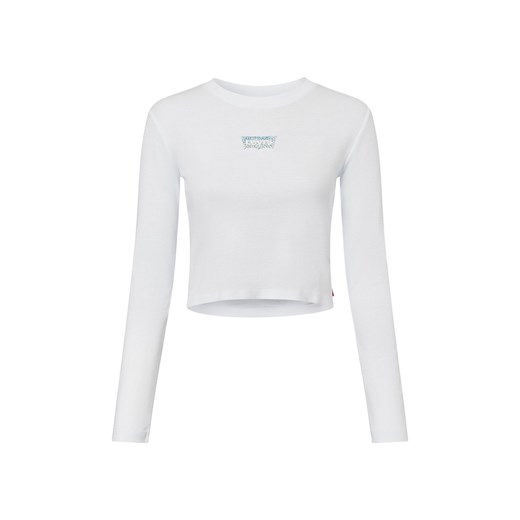 Levi's Damska koszulka z długim rękawem Kobiety Bawełna biały jednolity ze sklepu vangraaf w kategorii Bluzki damskie - zdjęcie 177788277