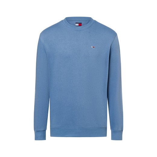 Tommy Jeans Bluza męska Mężczyźni Bawełna niebieski jednolity ze sklepu vangraaf w kategorii Bluzy męskie - zdjęcie 177788458