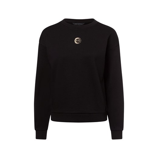 Armani Exchange Bluza damska Kobiety Bawełna czarny jednolity ze sklepu vangraaf w kategorii Bluzy damskie - zdjęcie 177788537